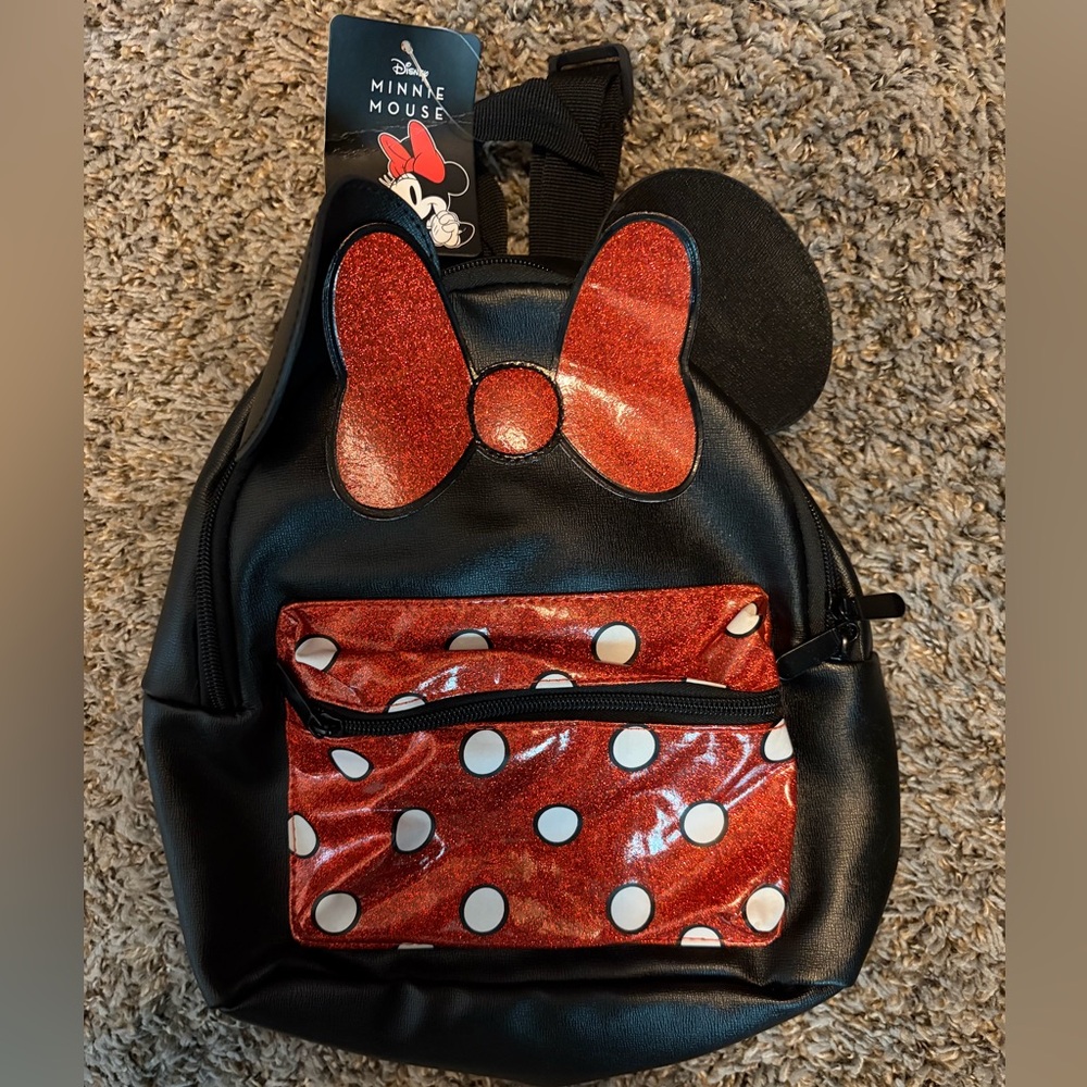 Disney Minnie Mouse Black and Red Backpack